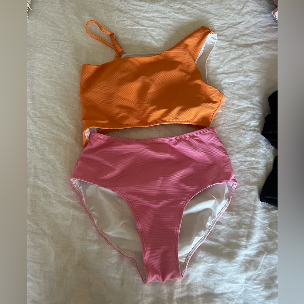 Love & Grow Orange and Pink one piece